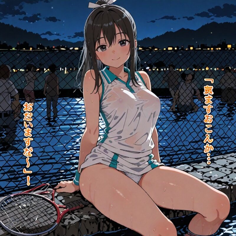 【画像】女子「ここの足湯広くていいよね～運動の後には最高♪」