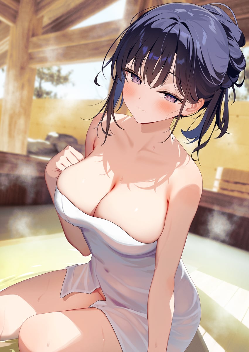 【画像】混浴に1人でいた女の子「あっ♡こんにちは～♡」