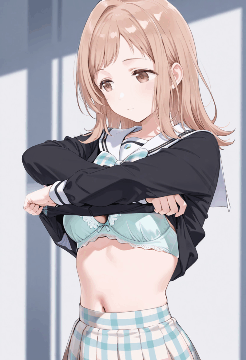 【画像】女の子ってホントに腕をクロスさせて服脱ぐんだなｗｗｗｗｗ