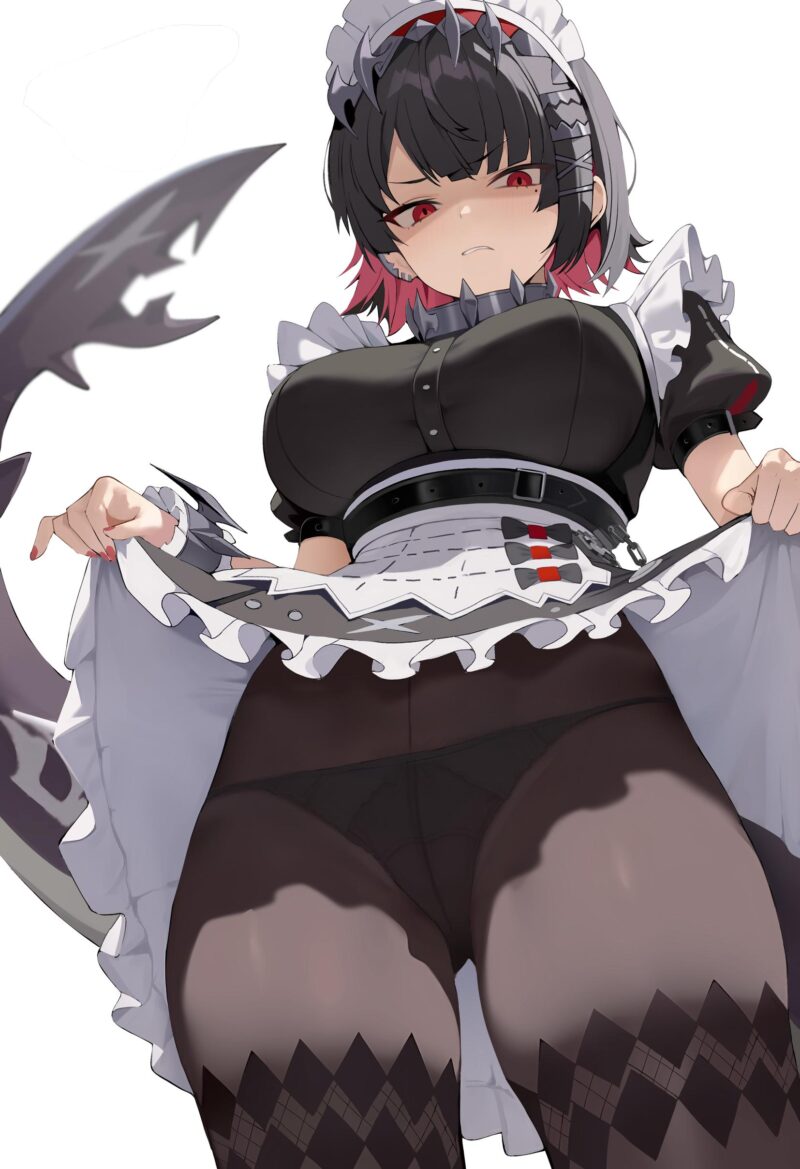 【画像】おまえら「スカートたくしあげてw」メイドちゃん「・・・かしこまりましたご主人様」