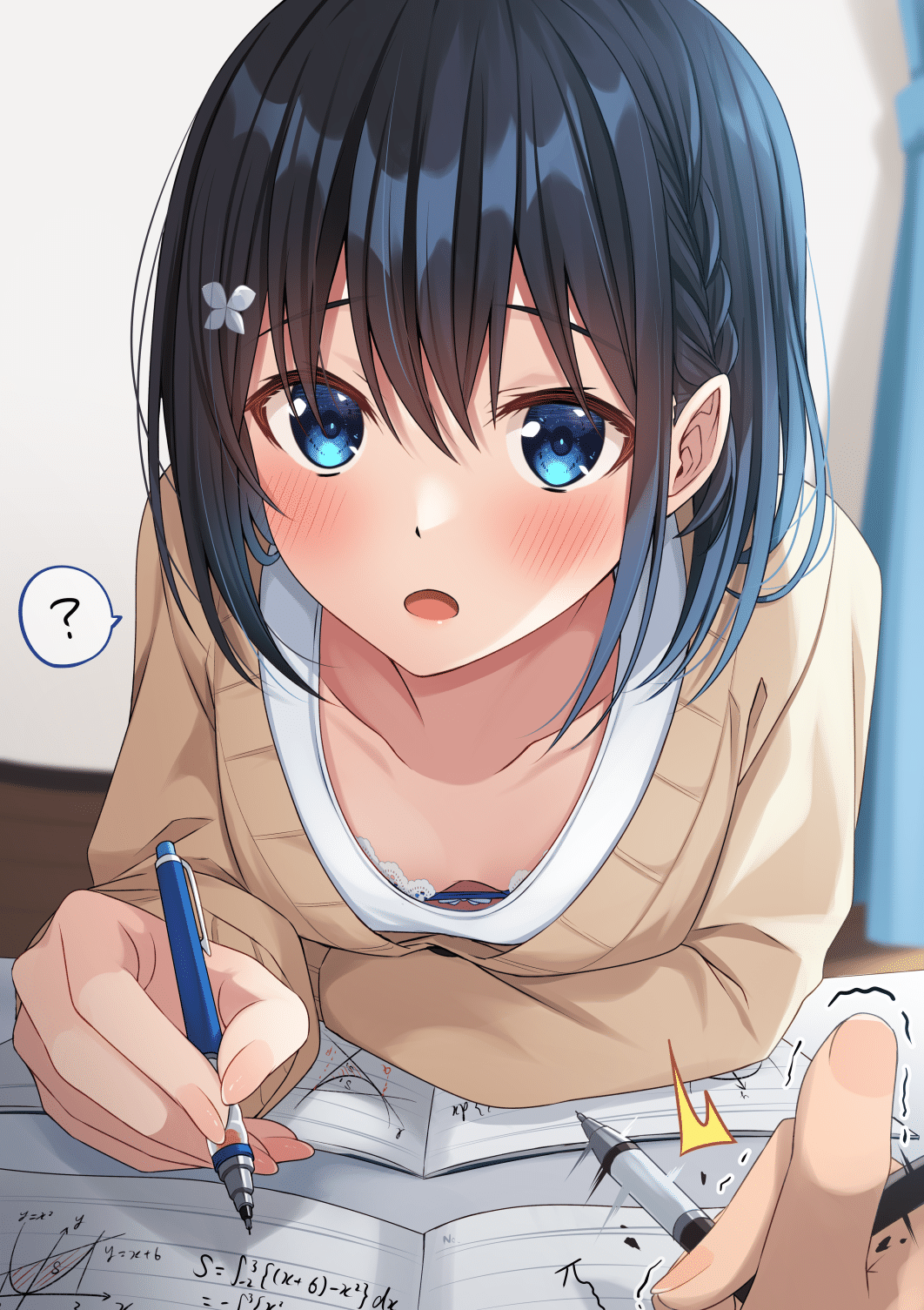 【画像】女の子「でね、ここはこうやって・・・聞いてる・・・？」