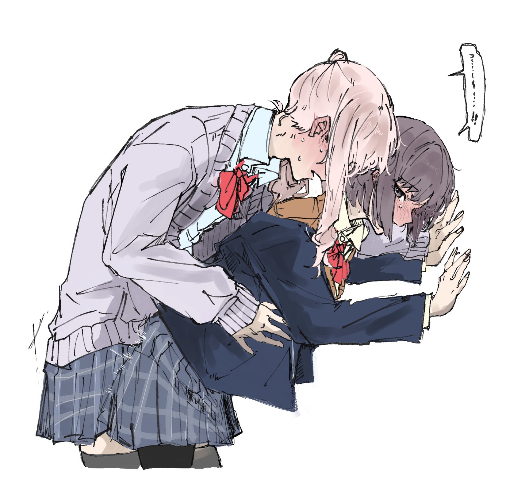 【画像】JKとJK、半分セッ〇スのようなことをするｗｗｗｗｗ